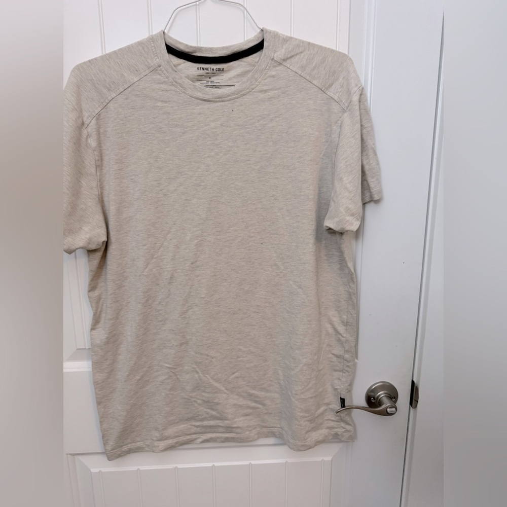 Kenneth Cole Men's Light Gray Short Sleeve Tee XL